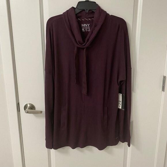 Marc New York Performance Women's Long Sleeve Sweatshirt. Wine. XL. Drawstring. - Picture 1 of 8